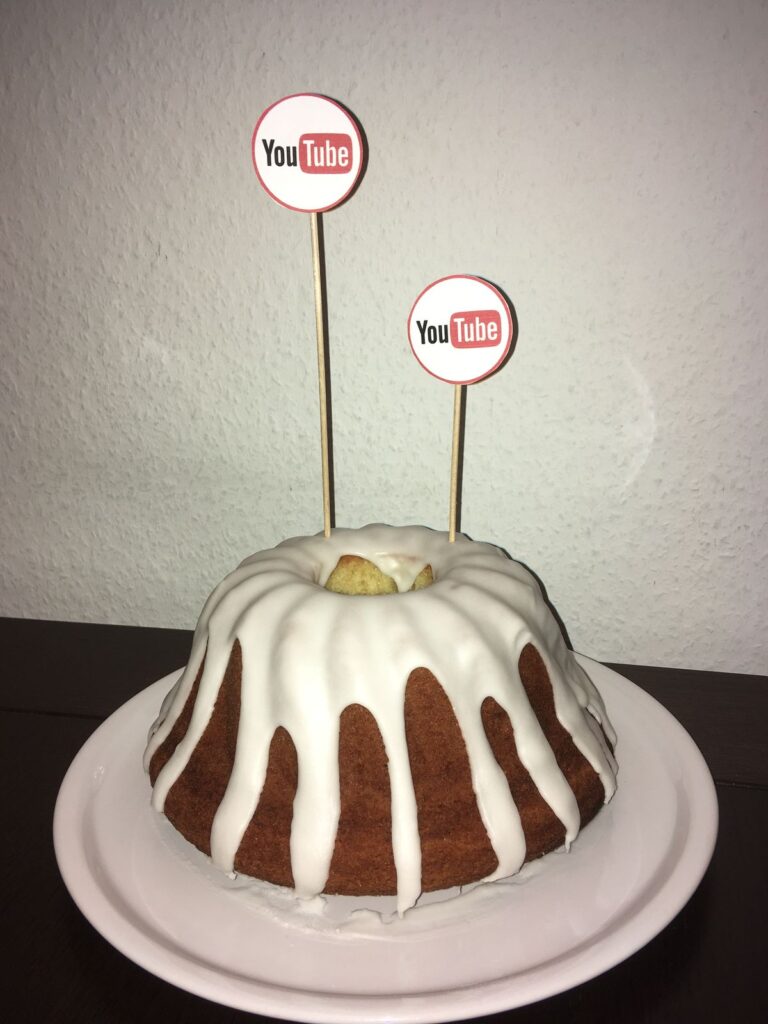 Youtube Kuchen für Themengeburstage